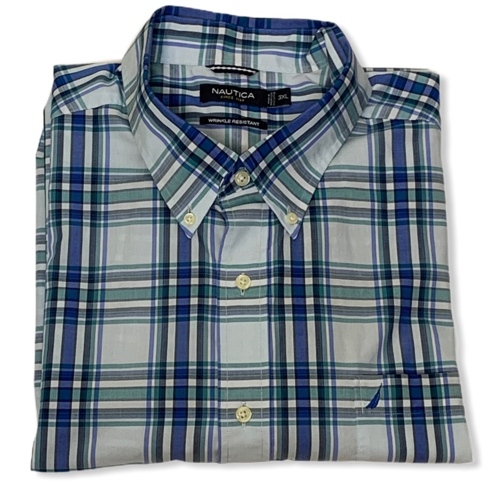Nautica Plaid Short Sleeve Shirt